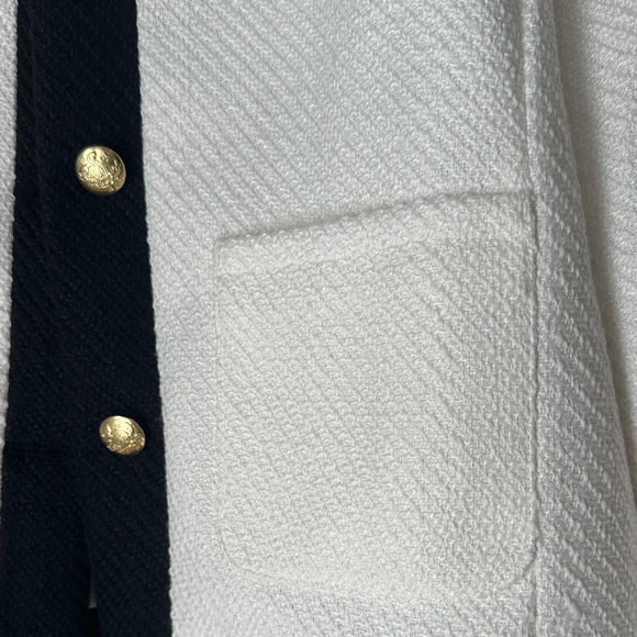 NWT, J. Crew White and Black Blazer with Gold Buttons, plus size, size 16 office - Picture 5 of 12